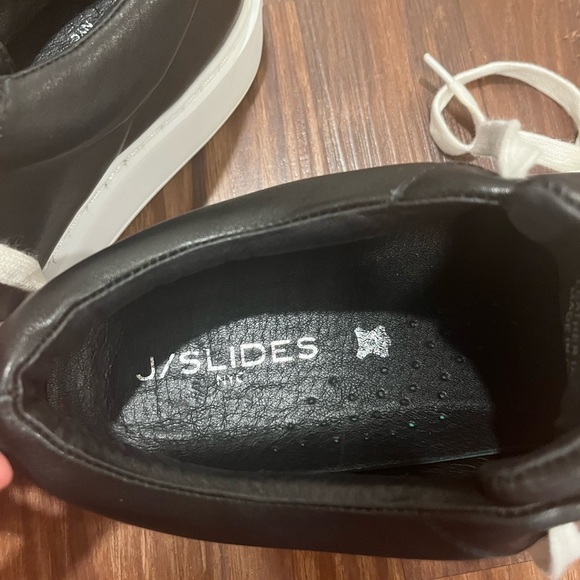 J/Slides Delilah Platform Leather Sneakers Size 9 - Picture 9 of 13